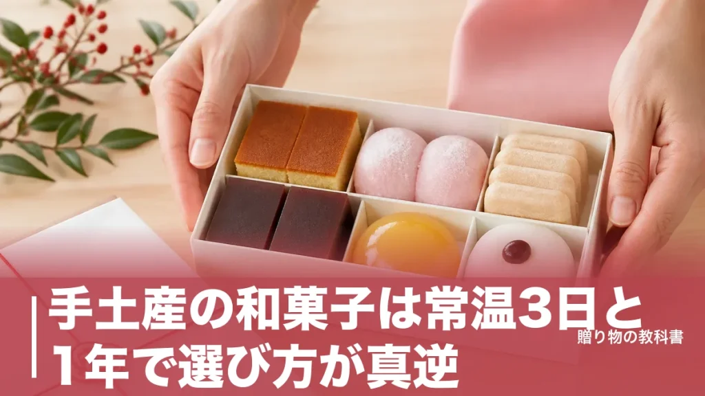 手土産の和菓子は常温3日と1年で選び方が真逆｜賞味期限つきで定番6品を数字で比較のアイキャッチ画像