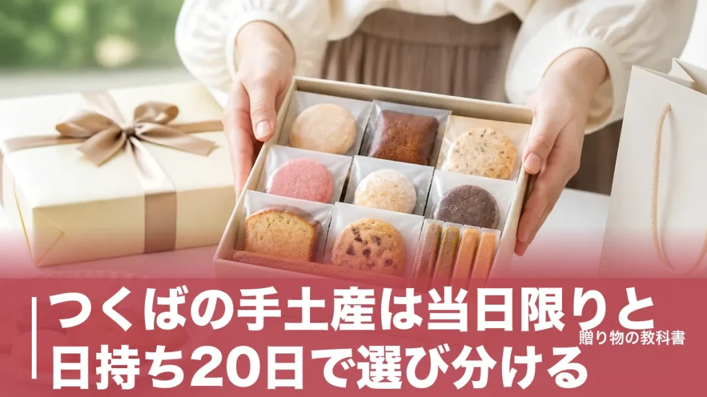 つくばの手土産は当日限りと日持ち20日で選び分ける｜定番5店を価格と賞味期限で比較のアイキャッチ画像