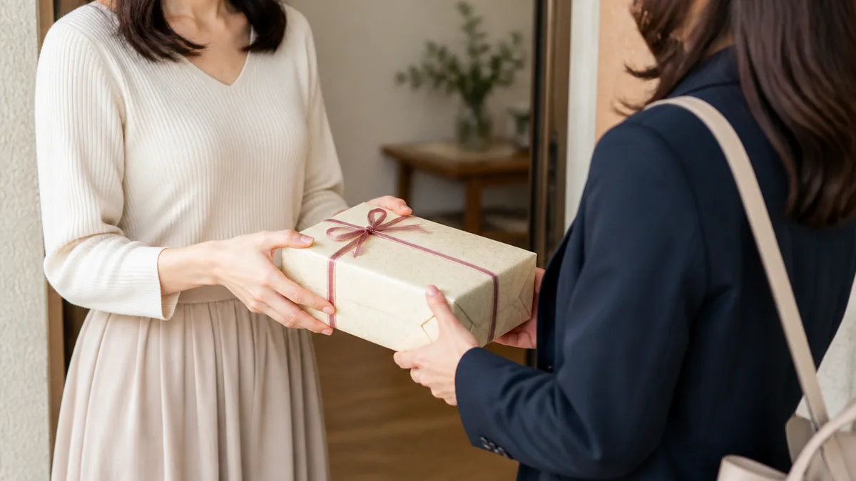 手土産を渡すタイミングは部屋に通されて着席する前|シーン別6場面と逃したときの正解のアイキャッチ画像