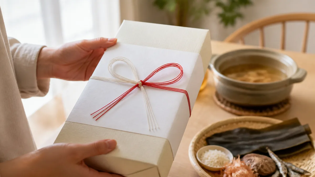 料理をする相手にいちばん確実なのは、だしのギフトの解説画像