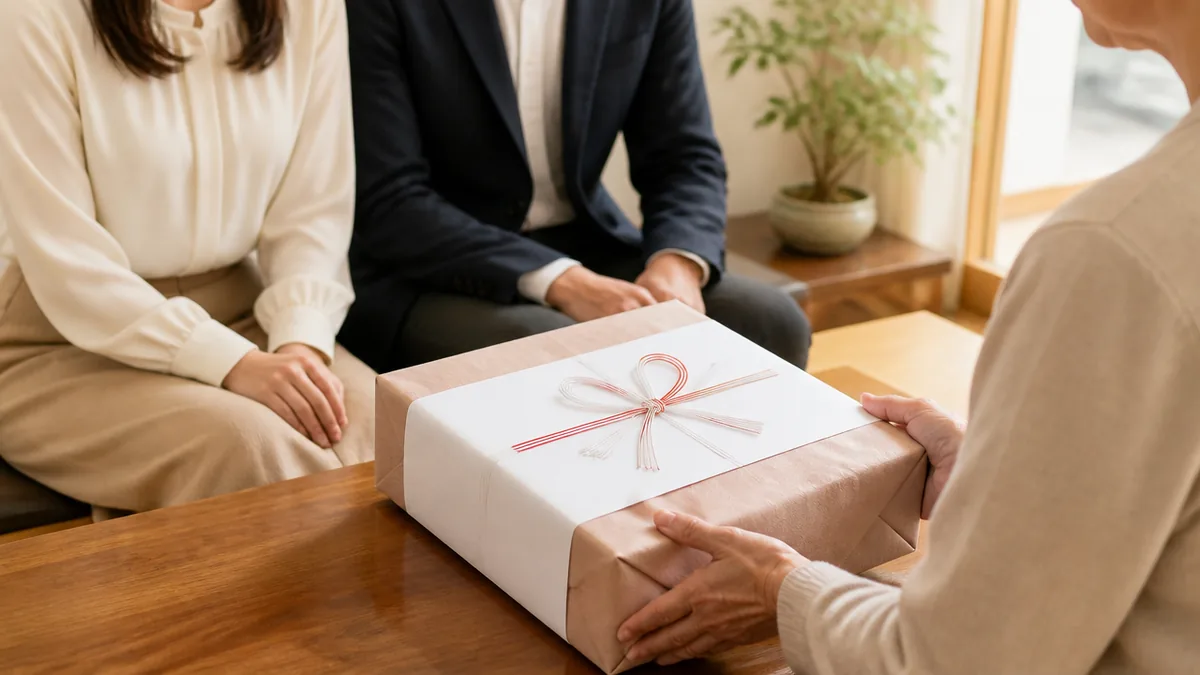 渡す場所は玄関ではない。座ってからの3ステップで決まるの解説画像
