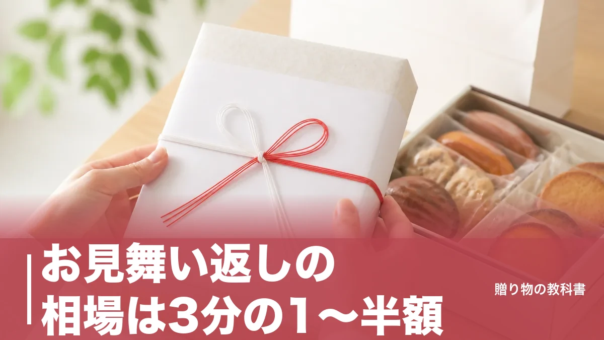 お見舞い返しの相場は3分の1〜半額｜いただいた金額別の早見表と失敗しない品選びのアイキャッチ画像