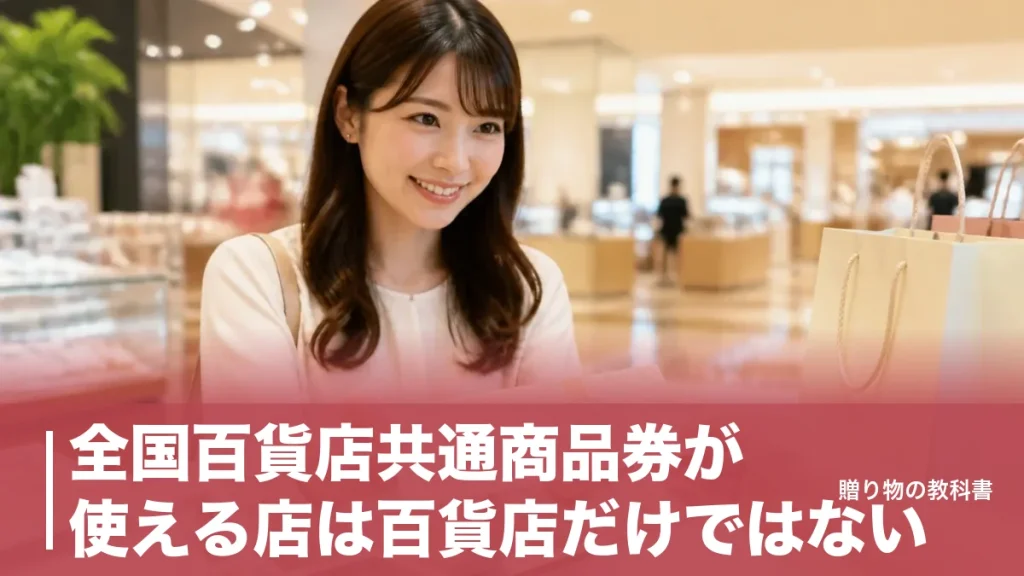 全国百貨店共通商品券が使える店は百貨店だけではない｜公式一覧224件の内訳とスーパーの例外のアイキャッチ画像