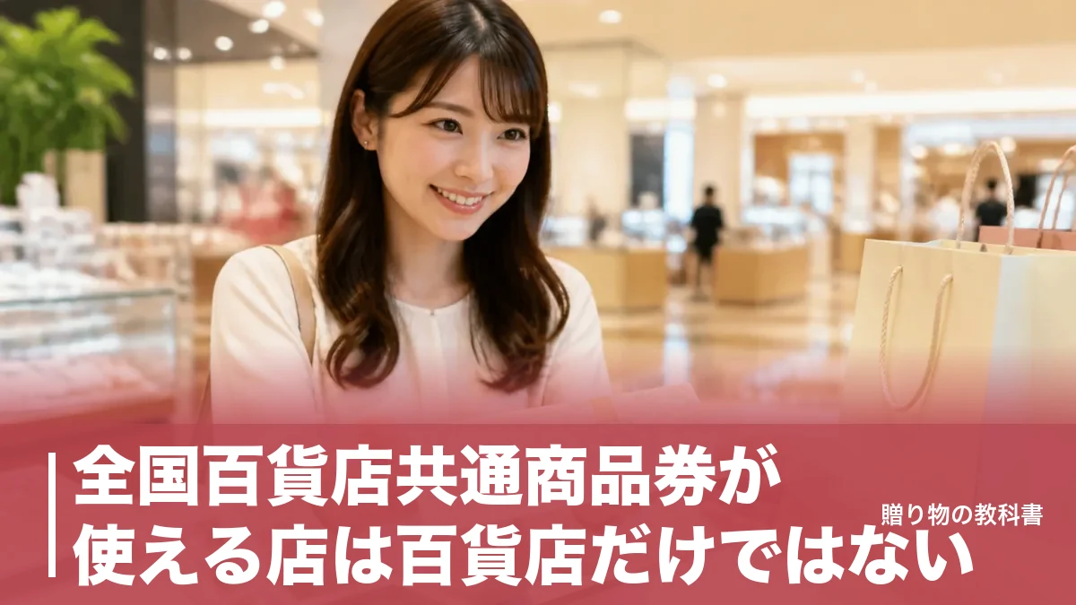 全国百貨店共通商品券が使える店は百貨店だけではない｜公式一覧224件の内訳とスーパーの例外のアイキャッチ画像