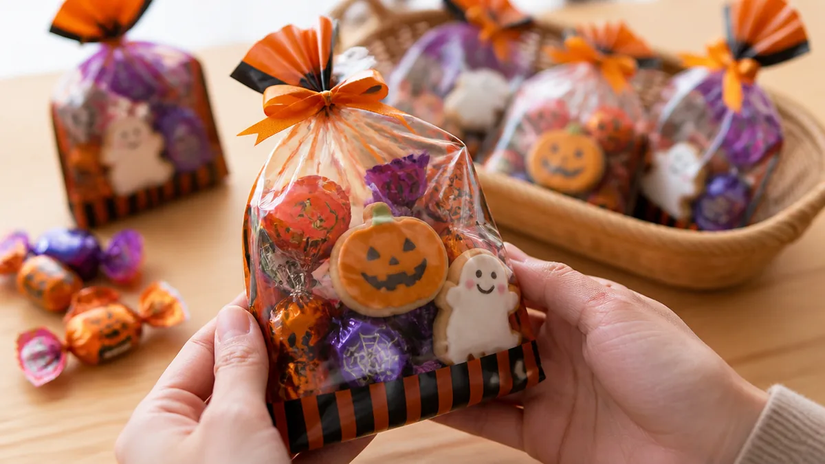 ハロウィンプチギフトを1個100円以下で配りきる3品の解説画像