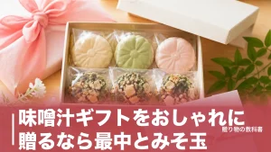 味噌汁ギフトをおしゃれに贈るなら最中とみそ玉｜972円から賞味期限と見た目で選ぶのアイキャッチ画像