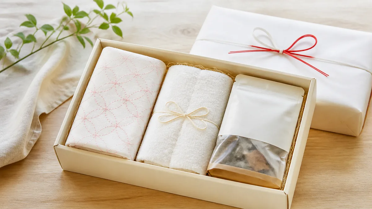 お菓子以外で喜ばれやすい3品|花ふきん・今治タオル・茅乃舎だしの解説画像